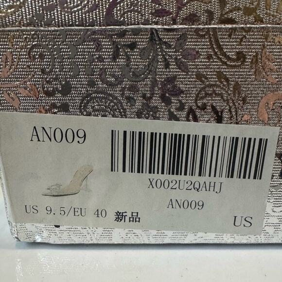 Wet Kiss Women’s Clear Crystal Rhinestones Slingback Pump Heels Size 9.5 - Picture 8 of 13